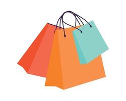 paper shopping bags vector