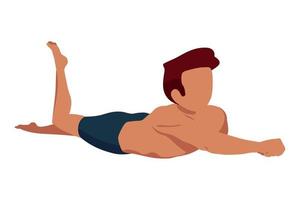 man stretching on floor vector