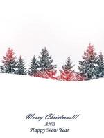 Winter Forest. Christmas card. photo