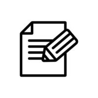 file for notes icon vector. Isolated contour symbol illustration vector