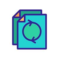 document exchange icon vector. Isolated contour symbol illustration vector