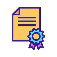 confirmed documents icon vector. Isolated contour symbol illustration vector