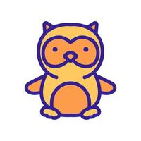 owl toy icon vector outline illustration