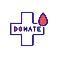 need for blood donation icon vector outline illustration