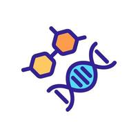 dna structure icon vector. Isolated contour symbol illustration vector