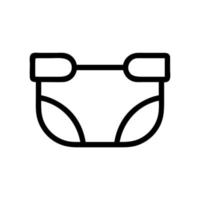 baby diapers icon vector. Isolated contour symbol illustration vector