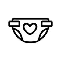 diapers for adult vector icon. Isolated contour symbol illustration