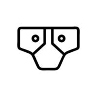 diapers for adult vector icon. Isolated contour symbol illustration