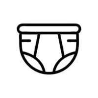 diapers for adult vector icon. Isolated contour symbol illustration