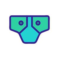 diapers for adult vector icon. Isolated contour symbol illustration