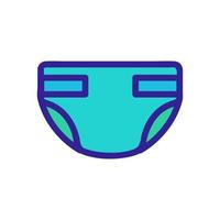 diapers for adult vector icon. Isolated contour symbol illustration