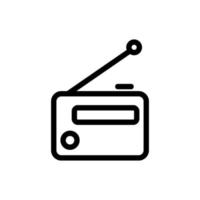 radio icon vector. Isolated contour symbol illustration vector