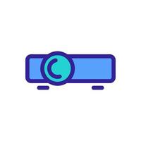 video player icon vector. Isolated contour symbol illustration vector