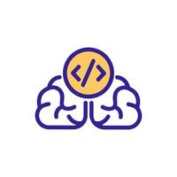 Developer programmer icon vector. Isolated contour symbol illustration vector