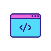 code programming icon vector. Isolated contour symbol illustration vector