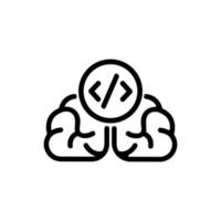 Developer programmer icon vector. Isolated contour symbol illustration vector