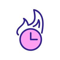 watch the fire icon vector outline illustration