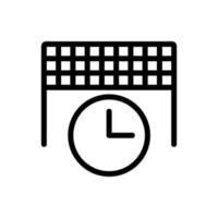 grid deadline icon vector outline illustration