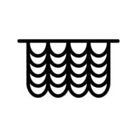 curtain icon vector. Isolated contour symbol illustration vector