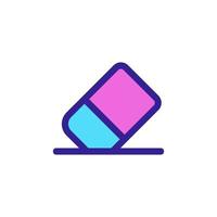 eraser vector icon. Isolated contour symbol illustration