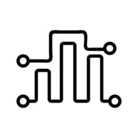 vector analysis from start to finish icon vector outline illustration