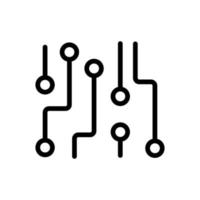 network communication analysis icon vector outline illustration