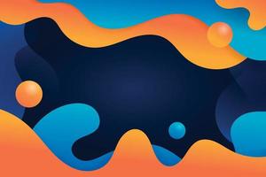 Abstract Fluid Blue And Orange Background vector