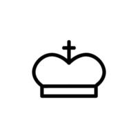 Crown monarch icon vector. Isolated contour symbol illustration vector