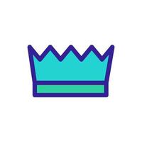 Crown king icon vector. Isolated contour symbol illustration vector