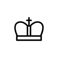 Crown with diamonds icon vector. Isolated contour symbol illustration vector