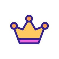 Crown with diamonds icon vector. Isolated contour symbol illustration vector