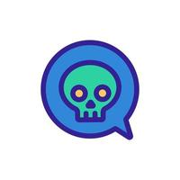 message death icon vector. Isolated contour symbol illustration vector