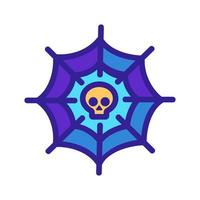 Internet web death icon vector. Isolated contour symbol illustration vector