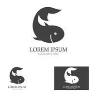 Fish logo template vector