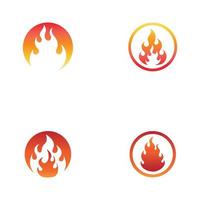 logotipo de fuego o llama, logotipo de bola de fuego y brasas. utilizando un concepto de diseño vectorial. vector
