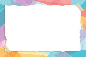 Abstract pastel background with white paper on it vector