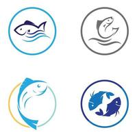 Fish logo template vector