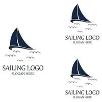 Sailing boat logo Template vector