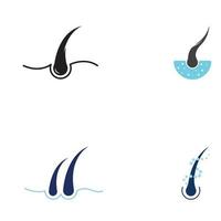 Hair care logo and hair health logo.With illustration template vector design concept