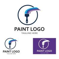 paint brush logo and symbol vector image