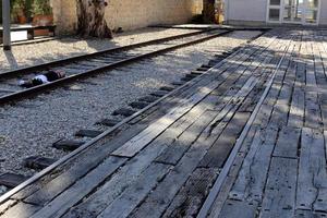 viejo ferrocarril en israel. foto