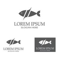 Fish logo template vector