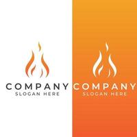 Fire or flame logo, fireball logo, and embers. Using a vector illustration template design concept.