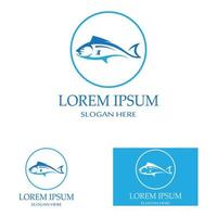 Fish logo template vector