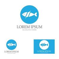 Fish logo template vector