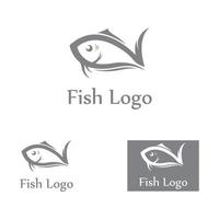 Fish logo template vector