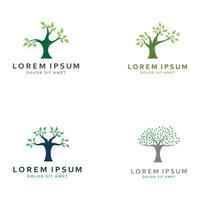 Living tree logo design, using a vector illustration template concept.