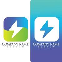 Thunderbolt flash energy  logo and symbol vector