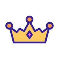 the tiara of the queen icon vector. Isolated contour symbol illustration vector