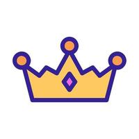 the tiara of the queen icon vector. Isolated contour symbol illustration vector